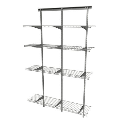 ShelfTrack Adjustable 4' x 12" Utility Organizer Kit