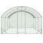 Grande cage à poules en métal avec couvercle imperméable et anti-UV, cage de clôture en forme de dôme pour l'extérieur et la ferme, tube de 1 po de diamètre, 9,84 pi x 19,68 pi x 6,56 pi