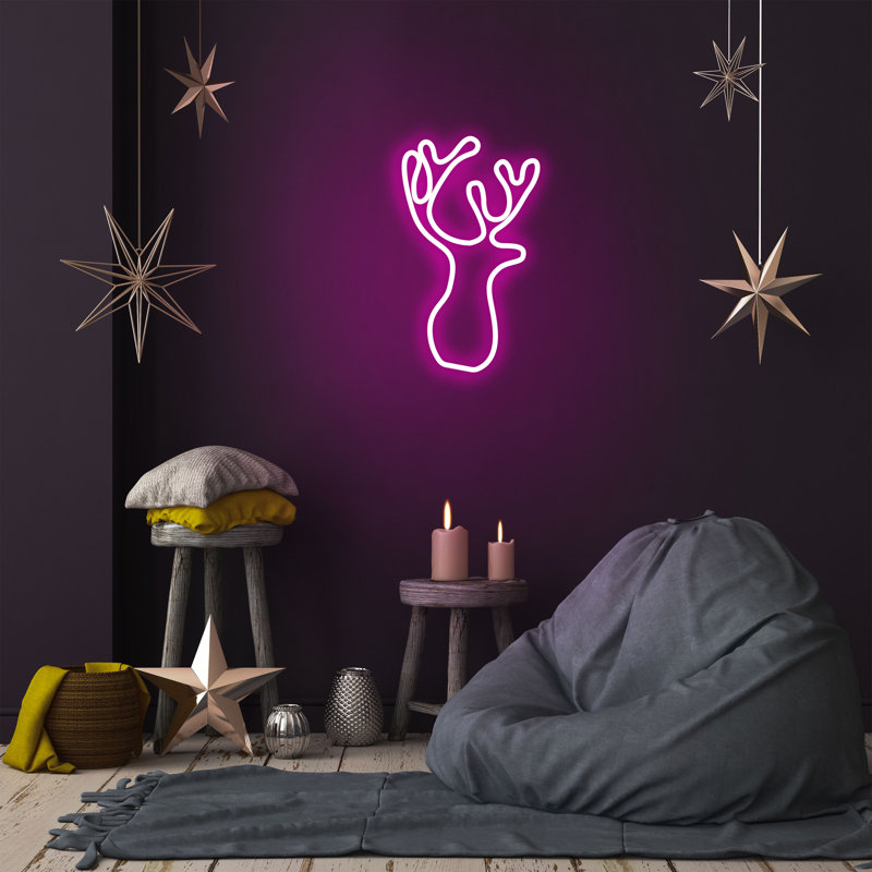 LED Lighted Sign, Pink