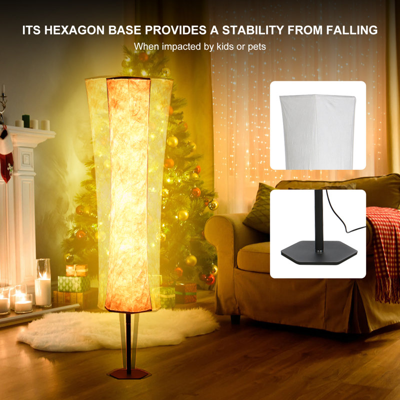 Anneleise 57.48'' LED Column Floor Lamp