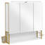 Winnie 700mm W 700mm H Surface Framed Medicine Cabinet with Mirror and 3 Adjustable Shelves