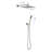 10 Inch Square Rain Shower Head With Handheld Showerhead (Without Control Valve)