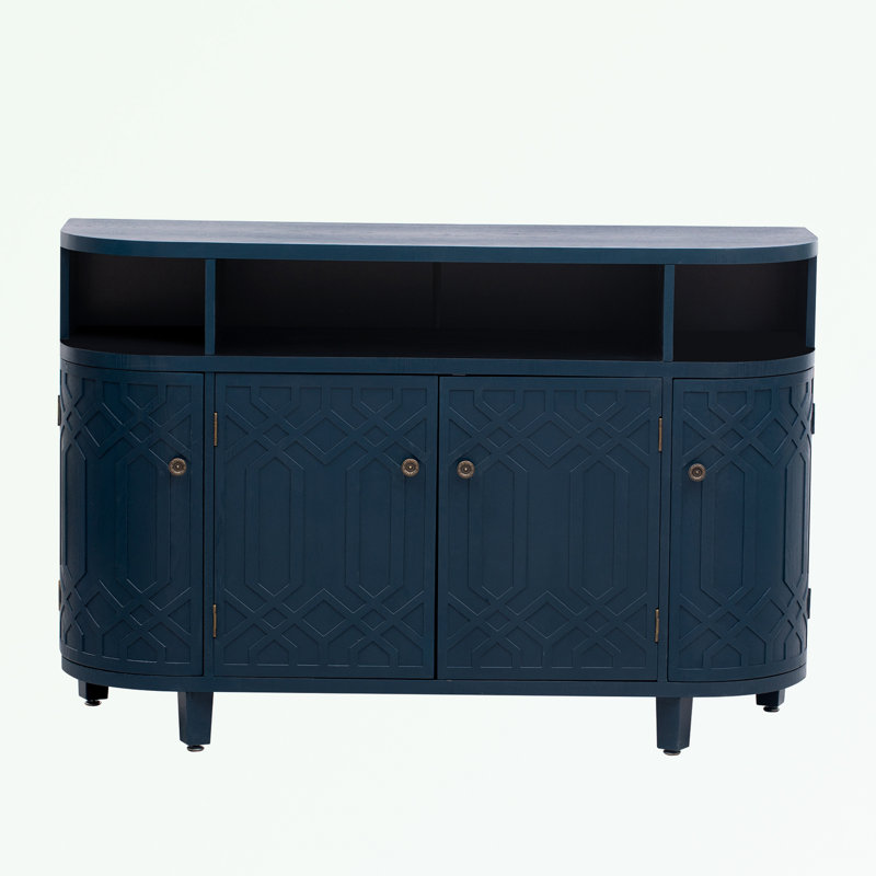 Armoire avec quatre portes et tablettes réglables, Marine