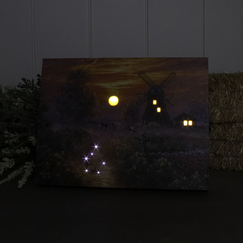 Peaceful Pond 8X6 Lighted Tabletop Canvas