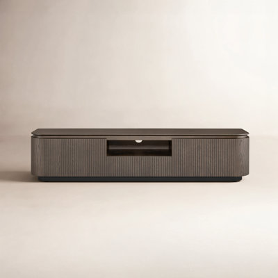 79" Fluted Oak TV Stand