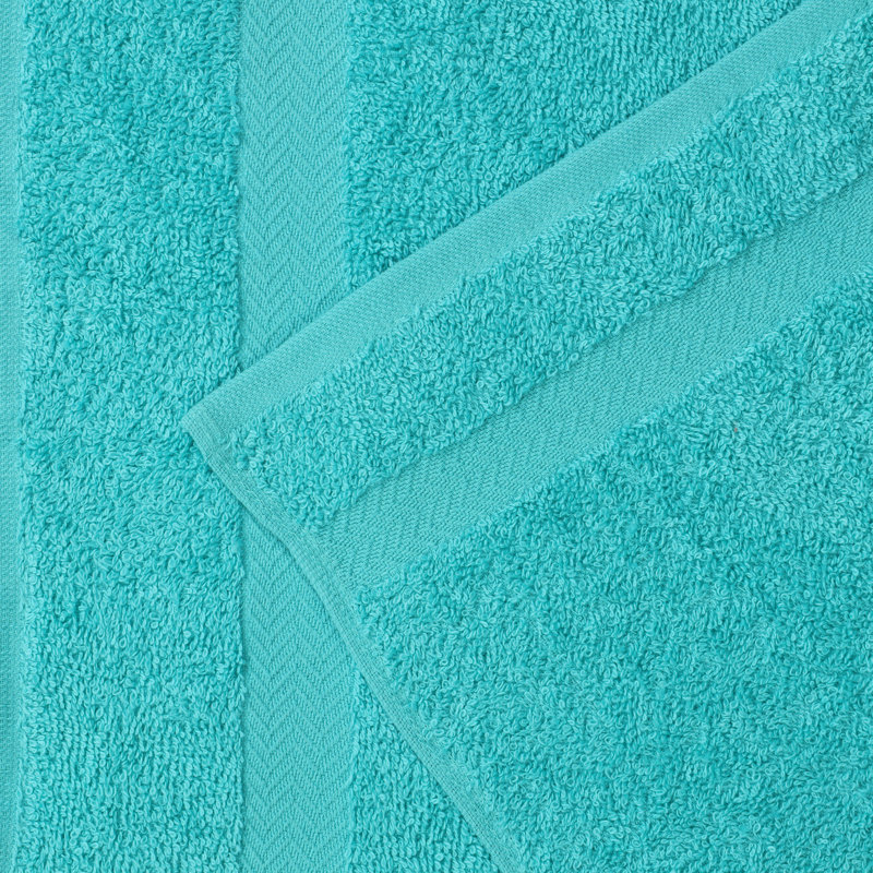 Ensemble de serviettes de bain en coton léger à séchage rapide, Turquoise, Drap de bain - paquet de 2