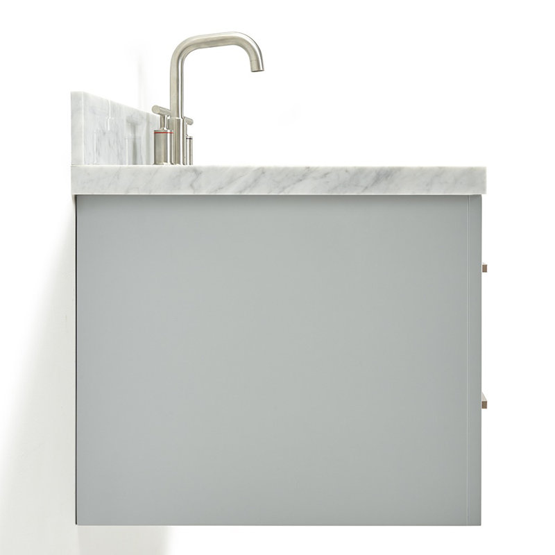 31'' W Single Vanity, Gray, Brushed Nickel