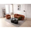 Tissu pivotant à 360 ° de style Mid-Century moderne incurvé, orange, et assise longue durée revêtue de tissu orange, confortable et durable-1043963473