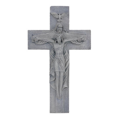 Holy Trinity Crucifix 15.5"H Jesus Nailed On The Cross Crucifix Wall Cross Holy