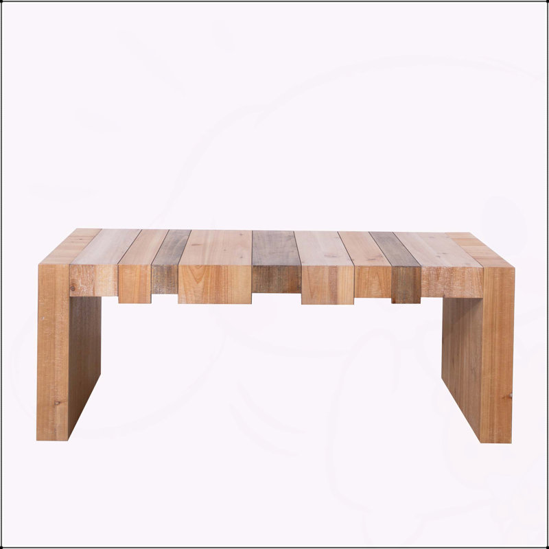 Table de centre rectangulaire 48,2 pouces pour le salon - mélange de charme rustique et de design, parfait pour la maison de campagne et le décor industriel