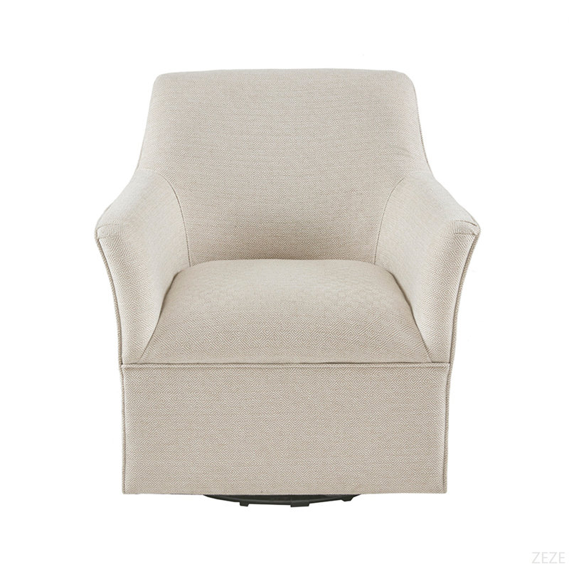 Fauteuil oscillant pivotant Augustine, Crème
