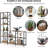 70.87" Tall 6-Tier Rustic Ladder Corner Etagere Bookshelf  For Living Room