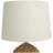 Barbazan Seagrass Handmade Woven Brown Table Lamp with Silver Base
