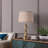 24.4in Modern Farmhouse Gold Tall Table Lamp