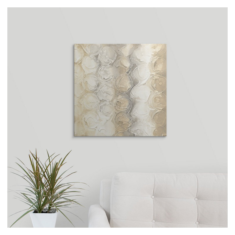 Neutral Circles " Neutral Circles III " by Chris Paschke, 20" H x 20" W x 1.5" D, Canvas