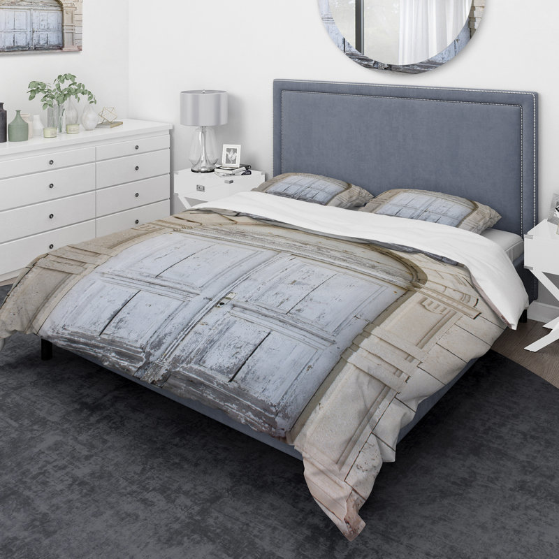 Ensemble de housse de couette de porte italienne designart, Housse simple + 1 taie décorative