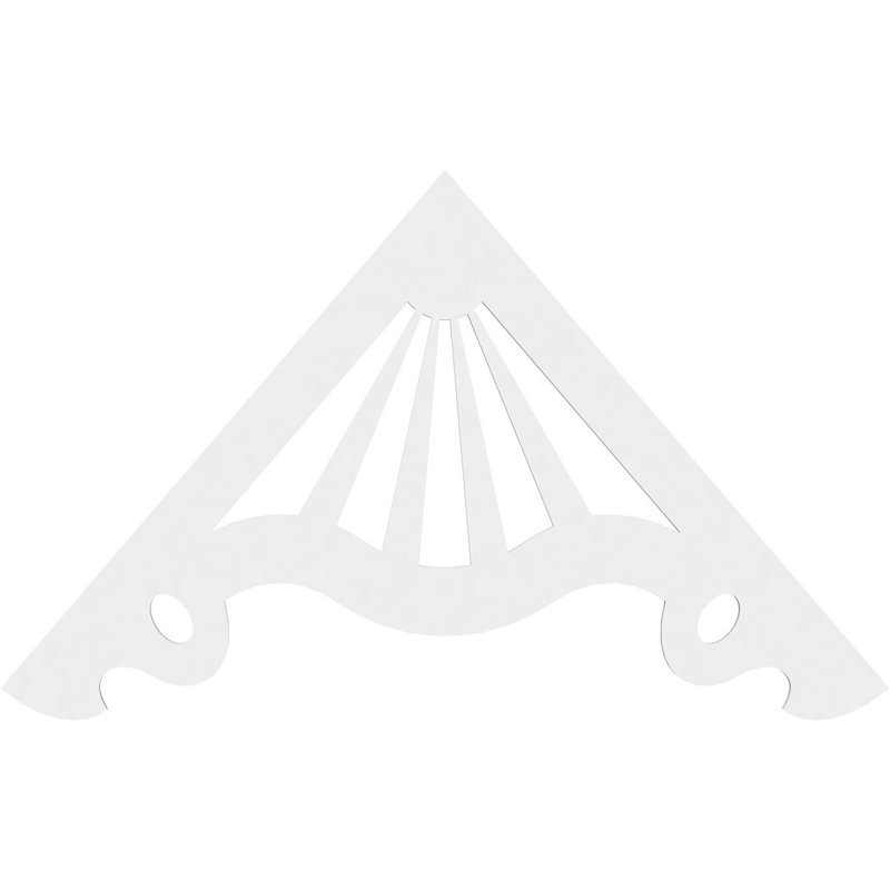 Marshall Architectural Grade PVC Gable, 14/12, 36" x 21" x 1", Urethane