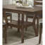Mobilier de salle à manger 5 pièces transitionnel - table en bois et 4 chaises avec revêtement de qualité brun 4 feuilles