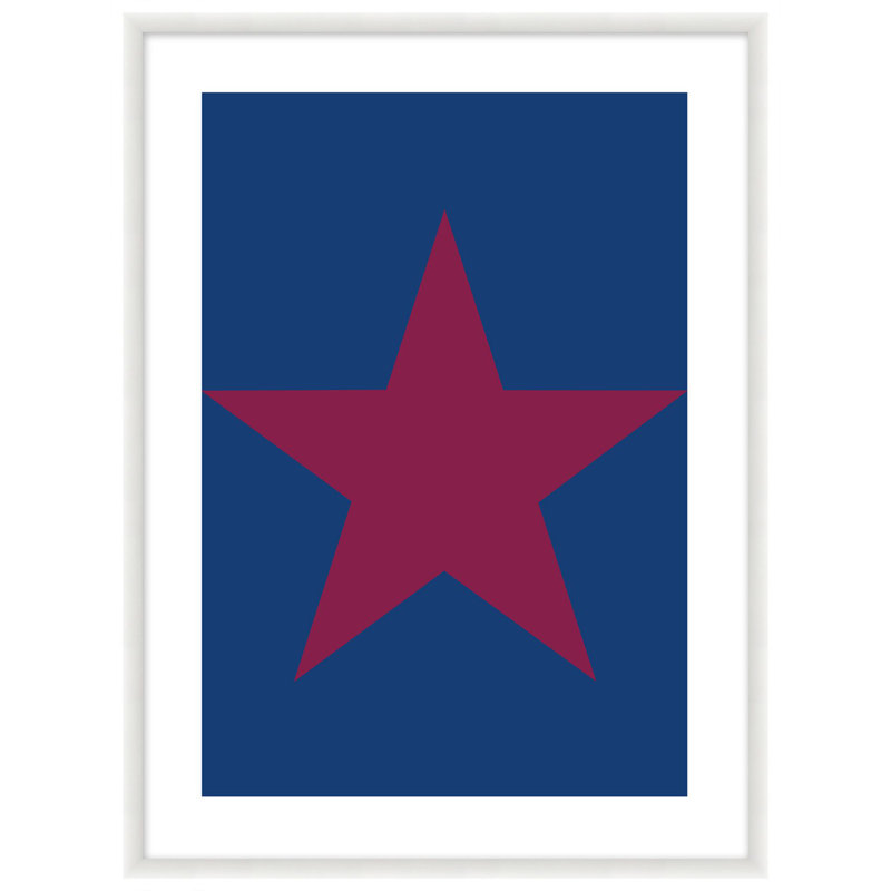 Étoile de couleur moderne 9, Bleu/rouge