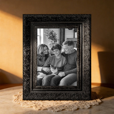Black 1PC Tabletop Picture Frame for 5" x 7" Photos and Family Photo Display