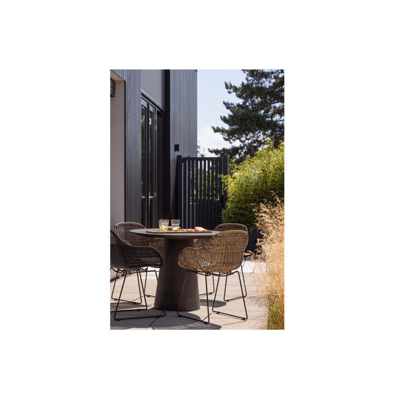 Patio Dining Side Chair, Brown