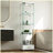 Modern Glass Display Cabinet with Drawer and LED lights for Living Room and Bedroom-370933066
