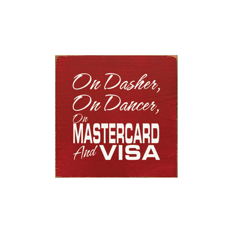 « on dash, on dancer, mastercard et visa ! » plaque d’art textuel