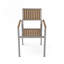 Chaise de salle à manger CAPE CORAL ALUMINUM AVEC BOIS (ensemble de 2)