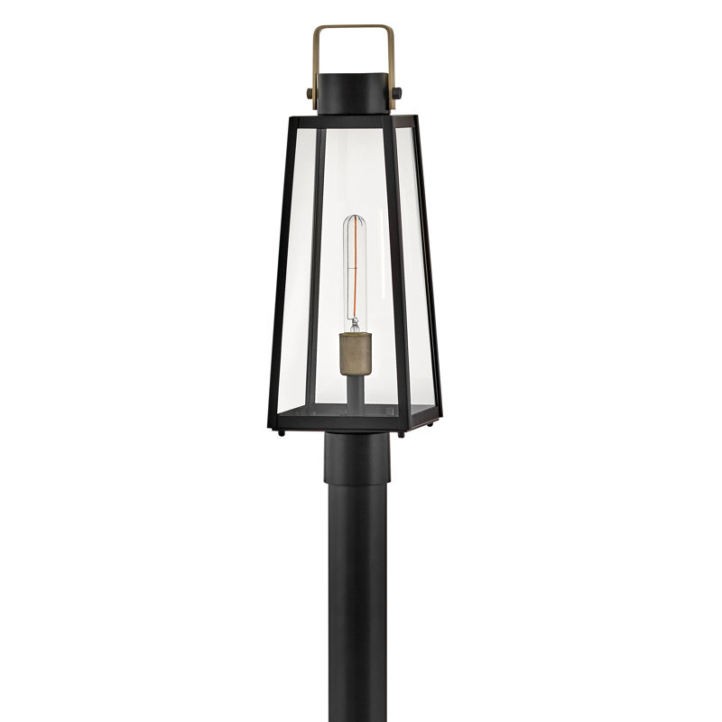 Lark Hugh Post Mount Lantern, Black