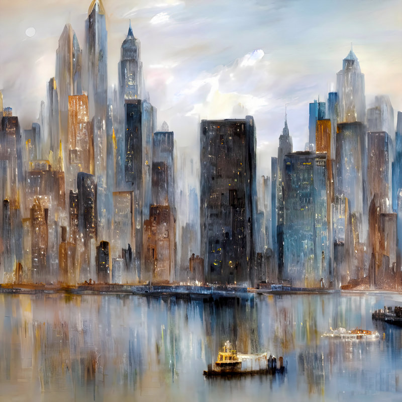 Horizon de New York, H 24 po x l 24 po