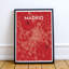 Madrid City Map - No Frame Print-1037484844