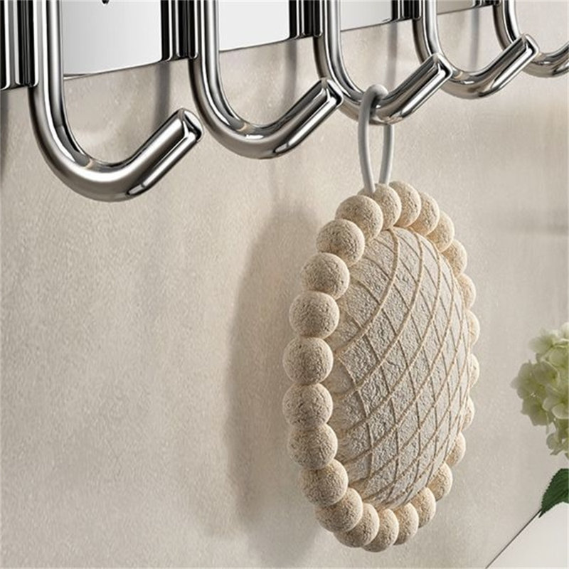 Porte-serviettes en acier inoxydable sans perçage, porte-serviettes pliable de 50 cm pour mur et porte