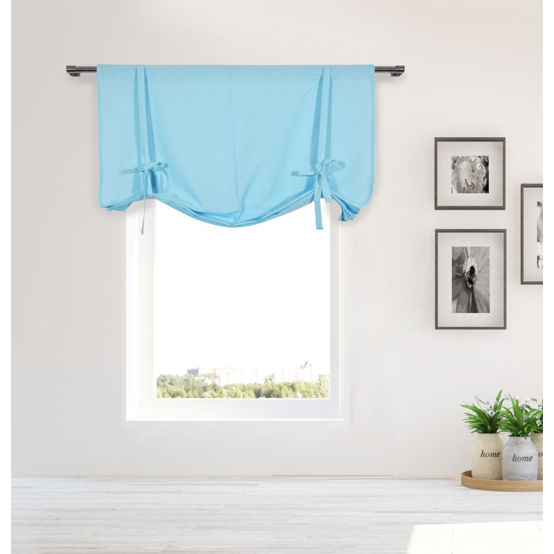 Hardesty Cotton Room Darkening Curtain Single Panel, Light Aqua