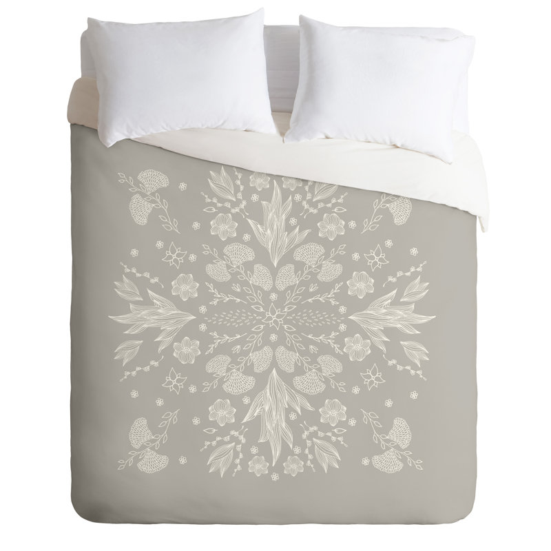 Ensemble de housse de couette, Housse de couette très grand et 2 taies, Taupe