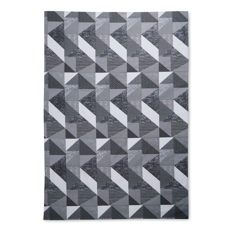 Larsson Geo Table Cloth, 137cm W x 229cm L, Grey