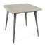 Table carrée en bois gris avec des pieds droits pour une utilisation extérieure - et une élégante couleur de salle à manger élégante