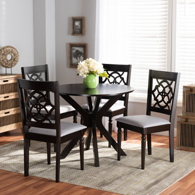 Ingalls 7 - Piece Rubberwood Solid Wood Dining Set