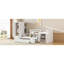 Lit superposé simple blanc avec lit gigogne, plusieurs tablettes, armoire, armoire, bureau pour lit gigogne et rangement adéquat - bureau, tiroirs-1424555910