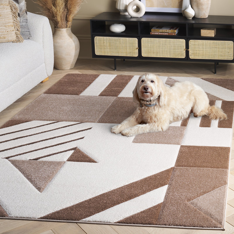 Jeromie Performance Geometric Rug, Rectangle 5'3" x 7'6"