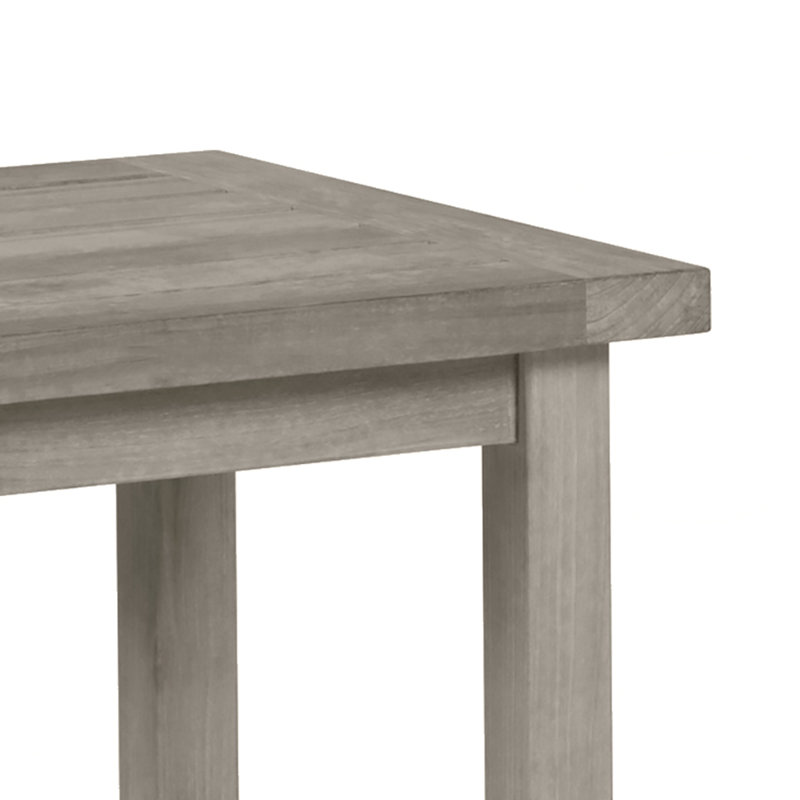 Club Teak Outdoor Side Table, Oyster Teak