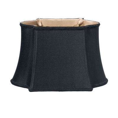 Abat-jour oblong avec abat-jour rond en tissu