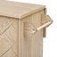  Îlot de cuisine 51,2 po avec abattant, placage de bois de frêne massif, chariot de cuisine à roulettes Coastal avec support de rangement, bois naturel