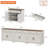 Sideboard Buffet Cabinets With 6 Doors And 3 Drawers, Farmhouse Sideboard Credenza For Dining Room, Modern Large Storage Cabinet For Living Room, Rustic White, 102 Inch-882246333