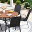 Ensemble repas pour patio 6 personnes avec chaises empilables-324593628-324618066-324618077