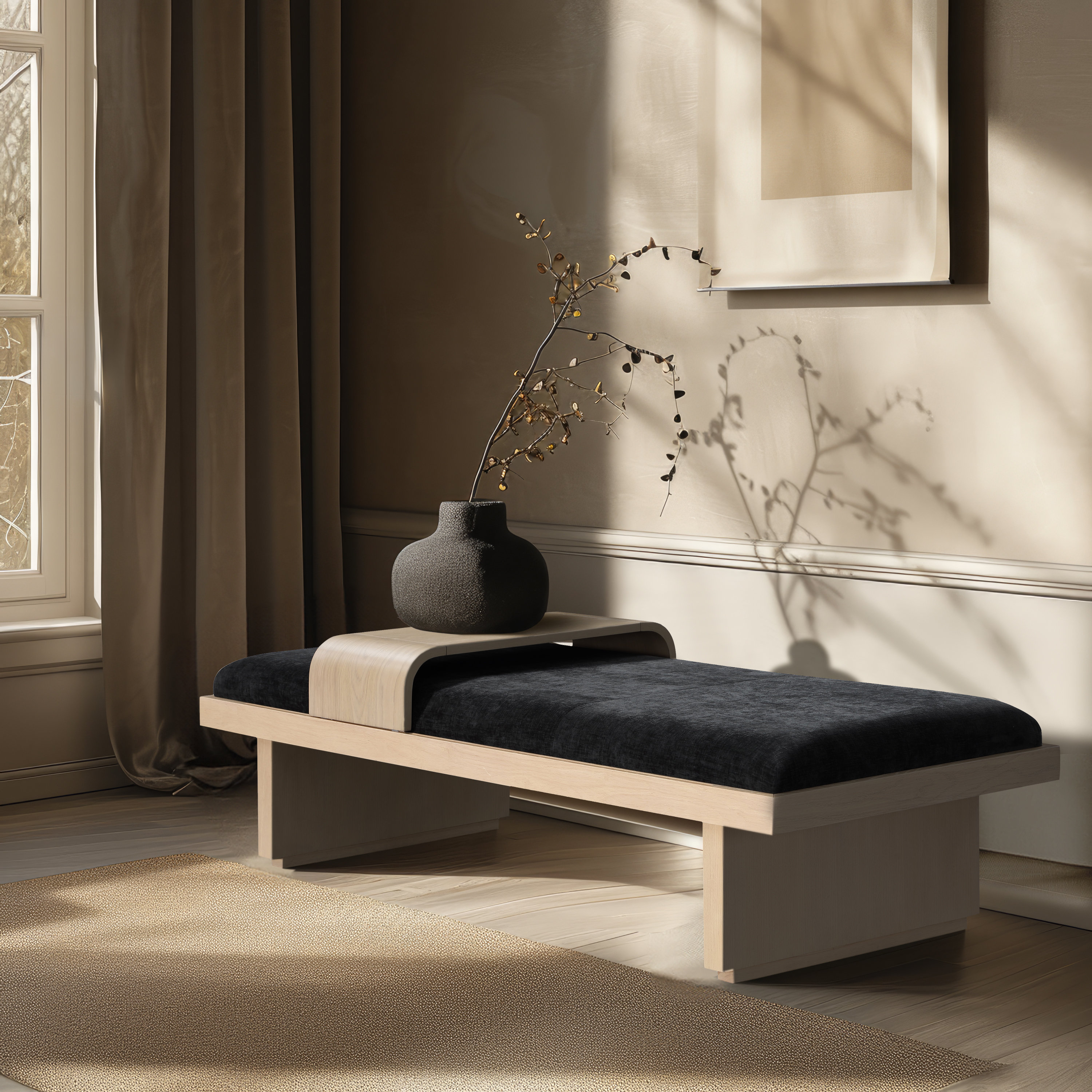 Wade Logan® Bryaunna Chenille Fabric Upholstered Bench & Reviews Wayfair