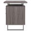 Bureau flottant gris à 2 tiroirs