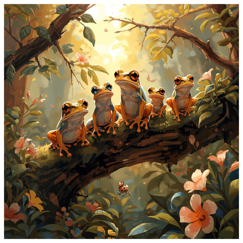 Rideaux de douche Frogs on Tree Branch, L 70 po x H 84 po