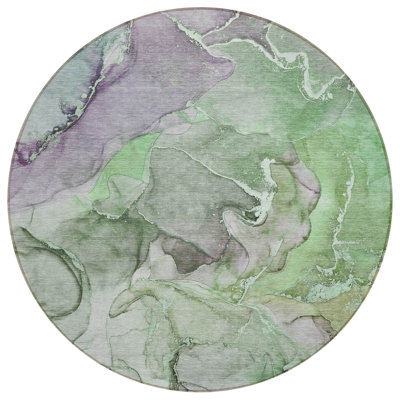 Alfonzo Washable Abstract Indoor / Outdoor Rug