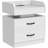 2 - Drawer Nightstand with Charging Station and LED Light,USB Ports and Outlets-678796329-678796330