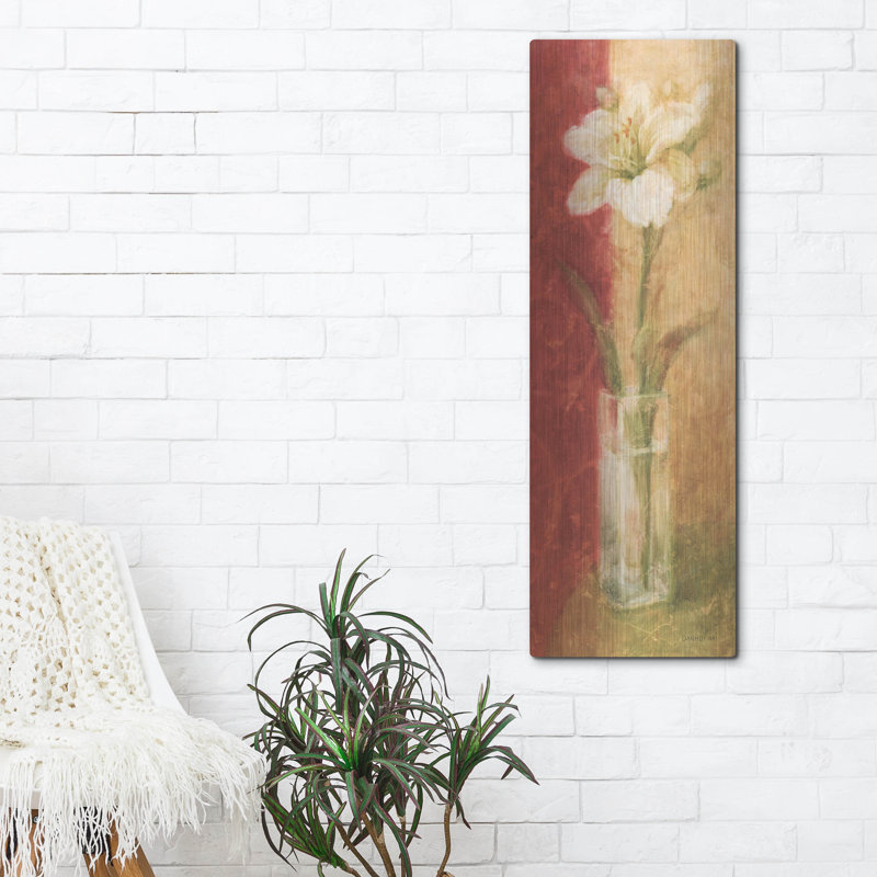 «Lark Manor ™« Fleur En Soie 4 »par Danhui Nai, art mural en métal, H 48 po x l 48 po